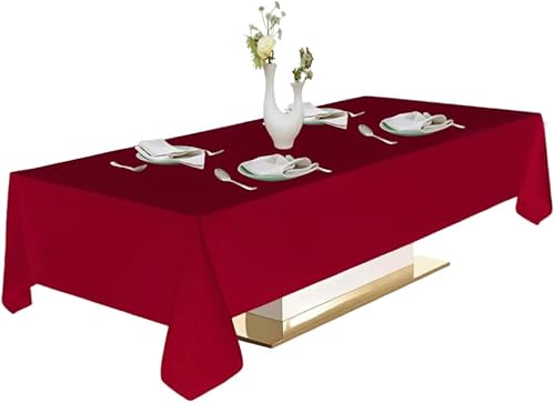 Urby Mantel color burdeos para mesas rectangulares de 4 a 6 pies con capacidad para 4 a 6 personas, bueno para mesa de comedor. Fiestas de bufé.