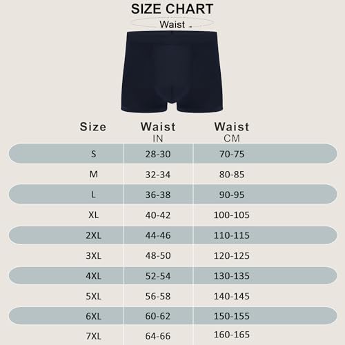 Image of Men's 100% Cotton High Waist Regular Fit Solid Boxer Briefs Innerwear Long Trunks Plus Size Full Underwear