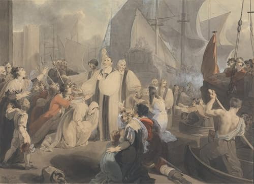 Tableau les sept évêques en procès pour décoration chambre et salon vintage 60x90cm