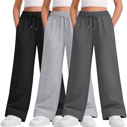 LessonZoo Teen Girls Sweatpants Wide Leg Drawstring Lounge Pants ...