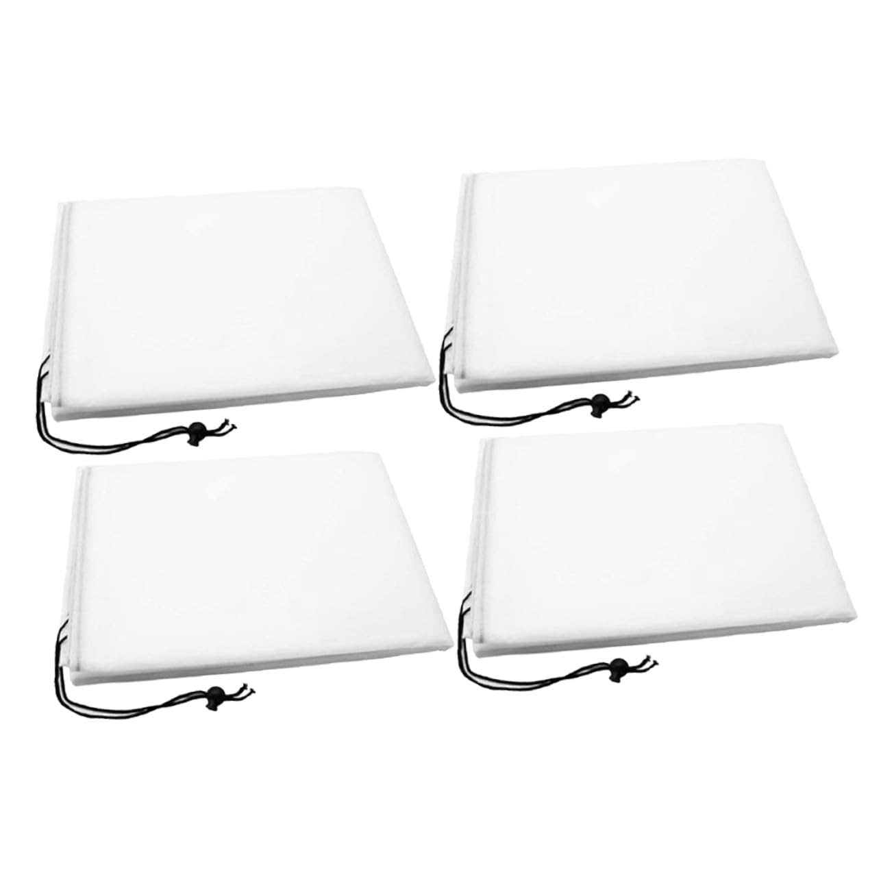 FONDOTIN 4Pcs Non Woven Plant Covers for Winter Thick Frost Protection Cover for Plants Drawstring Design Durable Easy to Use for Garden