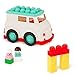 Battat – Rescue Truck – 8Pc Construction Set – 2 Figures & 5 Blocks – Build-On Vehicle – 12 Months + – Locbloc® Ambulance