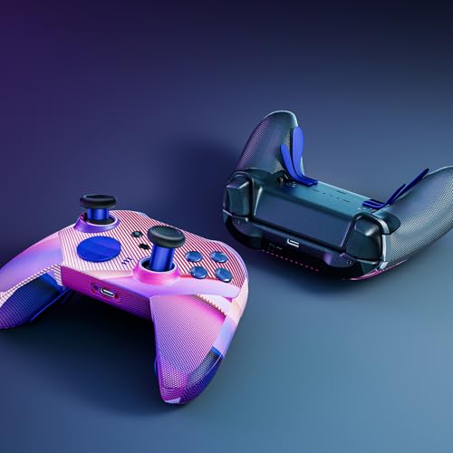 Image of 14-in-1 Controller Accessories Kit Compatible with Xbox Elite Series 2, 6 Premium Metal Thumbsticks, Swap Joysticks, 4 Interchangeable Paddles, 2 D-Pads, 1 Tool & 1 Storage Bag (Blue)