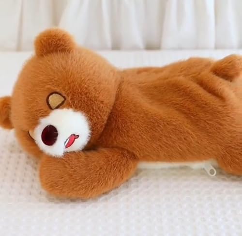Image of AGC Breathing Teddy Bear with Music for Baby Sensory Sleep Lights Rhythmic Soft Toy, Lights and Breathing Motion, Breathing Toy Teddy Bear with Lights | Best Gift for Kids (Blue and Brown)