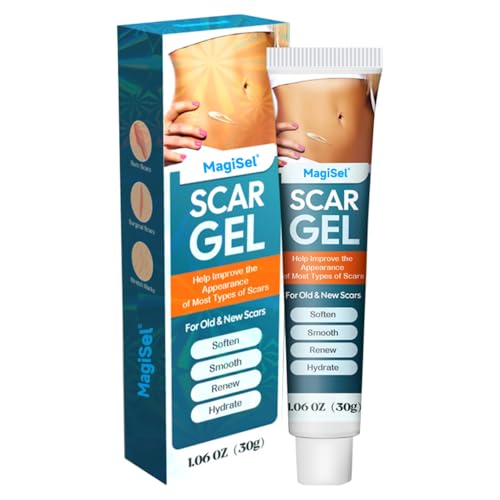 Gel para Reparar Cicatrices, Crema de Eliminación de Cicatrices, Gel eliminador de Cicatrices hidratante para Cicatrices de espinillas, para cirugía, lesiones, quemaduras 20g