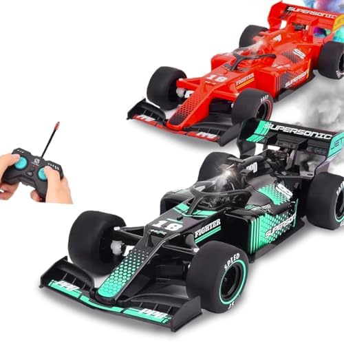 Carros de Fórmula 1 Controle Remoto Infantil com Luz e Solta Fuma...