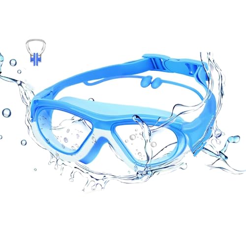 Kids Swimming Goggles, Anti-Fog No Leak Proof Waterproof Kids Swim Goggles with Soft Silicone, UV Protection Clear Vision Swimming Goggles Suitable for Kids 3-14 Boys and Girls
