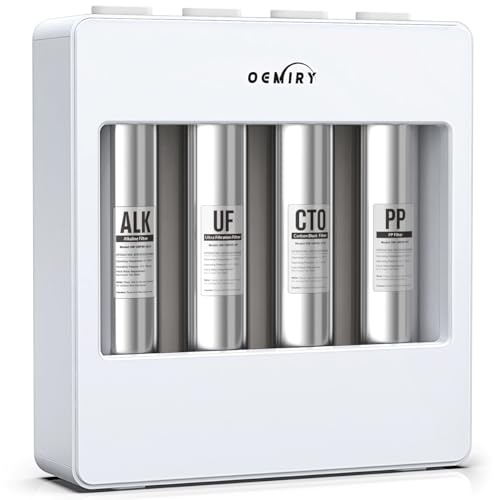 OEMIRY 0.01&mu;m Ultra Filtration Under Sink Water Filter, Tankless Alkaline Remineralization 4-Stage...