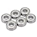 HERCHR 608 2RS Ball Bearings, 8PCS Bearing Steel Double Sealed Miniature Deep Groove for Furniture Wheel, Skateboards, Inline Skates, Scooters (7mm x 22mm x 9mm)