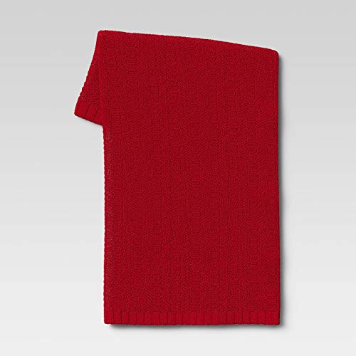 Target Red Striped Soft Chenille Knit Throw Blanket - Threshold
