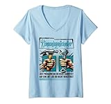 Klimaanlagentechniker Beruf mit lustigen Spruch Arbeits T-Shirt mit V-Ausschnitt