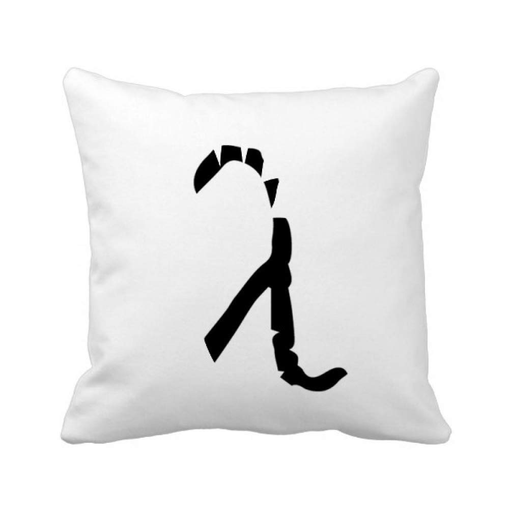 Housse de coussin Lambda Noir motif ananas carré pour salon moderne