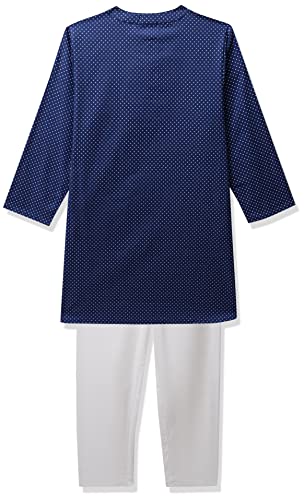 Image of Amazon Brand - Jam & Honey Regular Boys Kurta Sets PJ-SLUB Cobalt Blue 9-10 Years