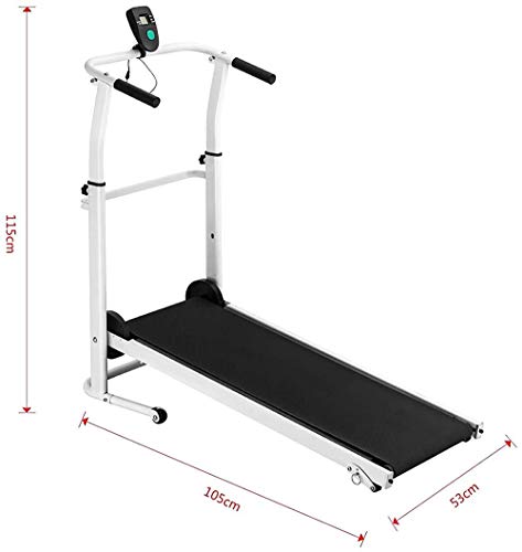 Image of Household Small Foldable Mechanical Treadmill Walking Machine Ultra-Quiet Fitness Exercise Equipment Adjustable Height Slope Adjustment
