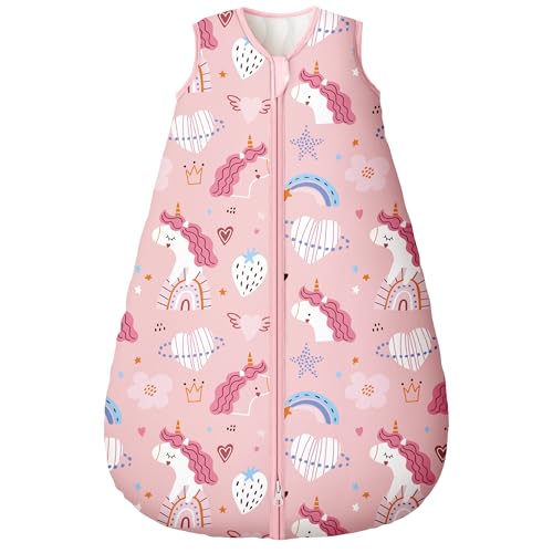 Image of Yoofoss Baby Sleep Sack 12-18 Months, TOG 2.5 Baby Wearable Blanket with 2-Way Zipper, 100% Organic Cotton Fabric Winter Newborn Sleeping Sack, Warm Soft Comfy