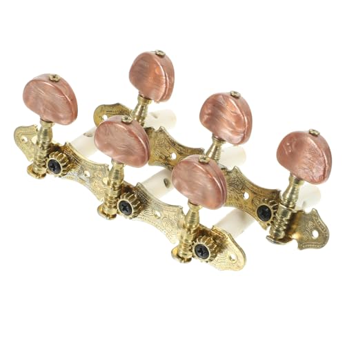 Toddmomy 2 Guitar Tuners Acoustic Tuning Fret Electric Guitar Key Peg Tuner for Guitar Guitars with Guitar Accessories Instrument Parts Brown Plastic