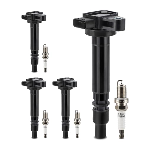 Image of UF323 Ignition Coil & 7090 Double Iridium Spark Plug for TOYOTA Tacoma | 2000-2004,4Runner 1999-2000 L4 2.4L 2.7L Replaces# C1305 UF323 909190223 9091902237 C1305 5C1304 E353 521690 IC453