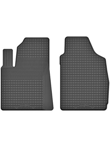 KO-RUBBERMAT 2 Stück Gummifußmatten Vorne geeignet zur FIAT 500 / 500L / Abarth 500 (ab 2007) ideal angepasst