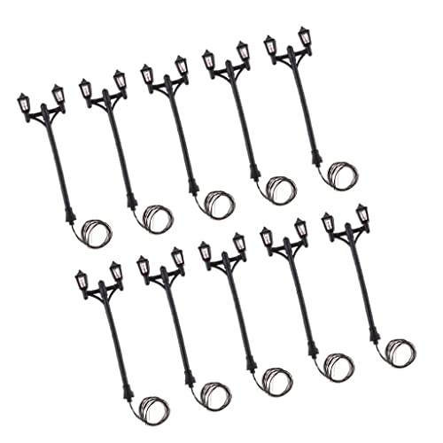 RNXRZANK 10 Pezzi Mini Lampioni da Giardino per Esterni con Doppia Testa a LED, Fai da Te
