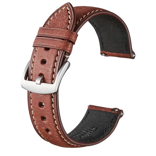 Bracelet de montre cuir 21mm Martino bordeaux style luxe italien