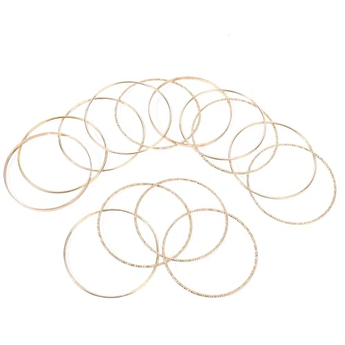 Design elegante: i braccialetti d'oro per le donne adattano 3 vari stili, tra cui 6 braccialetti sottili, 6 braccialetti a motivi e 2 braccialetti spessi, eleganti e possono abbinare facilmente uno dei vestiti e il trucco.