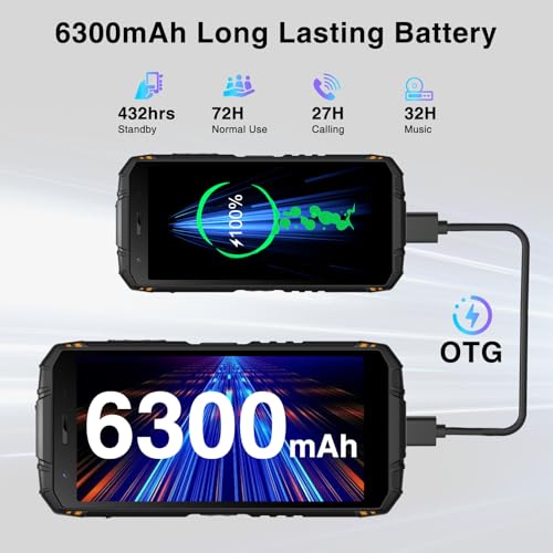 DOOGEE S41 Plus(2024) Outdoor Handy 8GB+128GB Octa Core Android 13 Outdoor Smartphone 6300mAh 13MP...