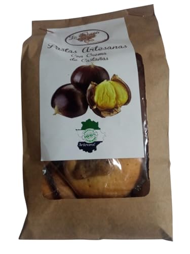 Dulces Pastas Artesanas de Mantequilla con Crema de Castañas – Dulces Gourmet Extremeños, Elaboradas de Forma Tradicional, Sabor Auténtico y Natural – 180 g | Corazón Extremeño