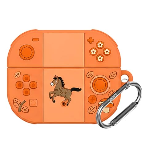 Image of Cartoon Silicone Case Cover Compatible for OnePlus Nord Buds 4 Pro (Orange Horse)