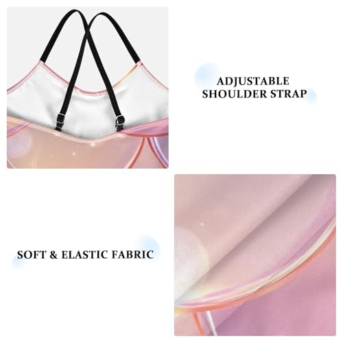 Bolaz Girls Swimsuits One-Piece Bathing Suits Multicolor Kids Sport Summer Beach Swimwear for 3-10 Years Old-Pink Gold Dragon Scales Pattern3