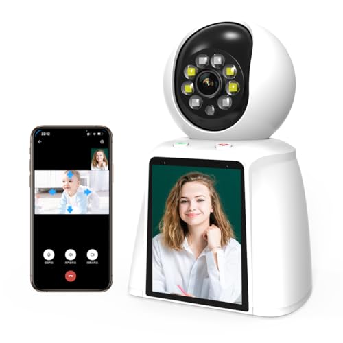 Xparkin 3MP Video Baby Monitor with 2.8 Inch Display Screen Smart 2.4G 2K WiFi Indoor Security Camera Support Remote Pan&Tilt Two-Way Video Wireless Cameras for Pet/Dog/Child/Elder with Phone APP