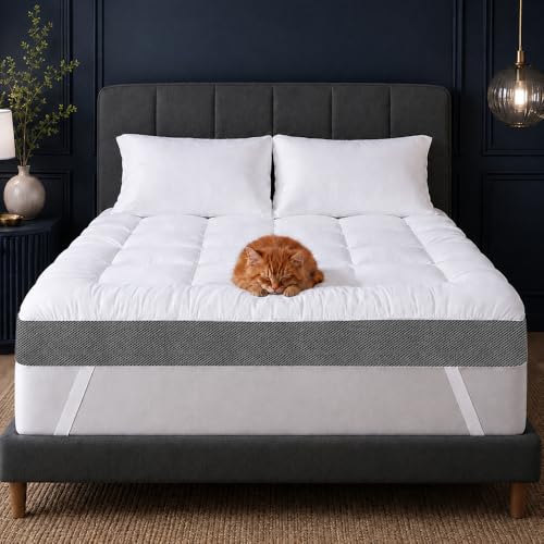 HYPREST 4 Inch Cotton Mattress Topper