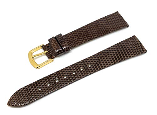 Hadley Roma MS970 17mm Brown Genuine Java Lizard Round Grain Men's Watch Band