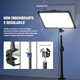 NEEWER GL1 Pro 15,5" Key Light Streaming Éclairage Panneau avec APP Contrôle 2,4G pour PC/Mac iOS/Android Lumière LED 2800Lumens Fixation de Bureau Compatible avec Elgato Stream Deck Gaming Photo,Zoom - 8