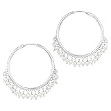 Aheli Bollywood Party Style Hoop Earrings Indian Ethnic Wedding Fashion Jewelry Gift for Women
