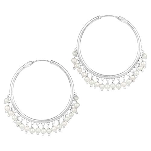 Aheli Bollywood Party Style Hoop Earrings Indian Ethnic Wedding Fashion Jewelry Gift for Women
