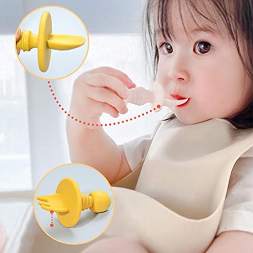 WINBST Set di posate in silicone per bambini, set