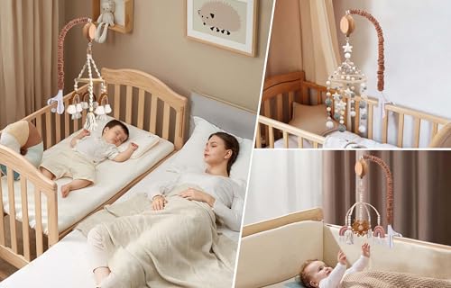 image for JILPAK Crib Mobile Arm with Music Box - Imitation Wood - 23 Inch Mobil