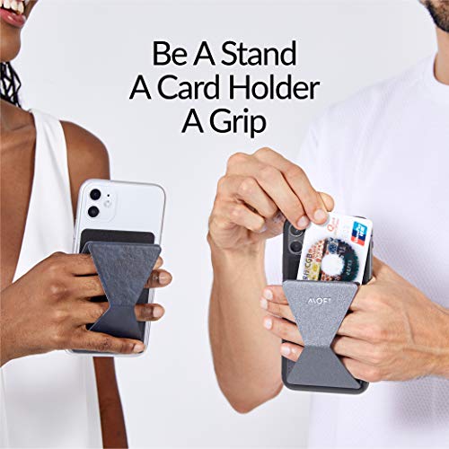 MOFT Reusable Adhesive 4-in-1 Cell Phone Grip, Phone Stand, Card Holder, Adjustable Viewing Angles, Magnetic, Thin Design with Grip to be Held for All iPhone Android Smartphones