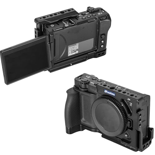 Image of Leofoto Camera Cage for Nikon ZR w Silicone Grip,Aluminum Alloy Camera Cage w Anti-Twist Design,Compatible with Arca,Multiple 1 /4 inch-20 & 3 /8 inch-16 ARRI accessory for microphones, monitors, LED lights,etc