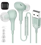 Amazon.co.jp: MACLE イヤホン USB マイク付き PC パソコン用 イヤホン