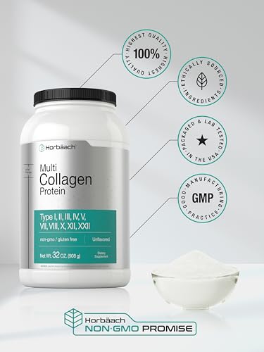 Horbaach Multi Collagen Peptides 32oz Grass-Fed Unflavored — view 6