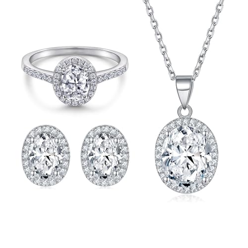 Ensemble Joaillerie Moissanite et Or 14 Carats au Design Diamant Éternel