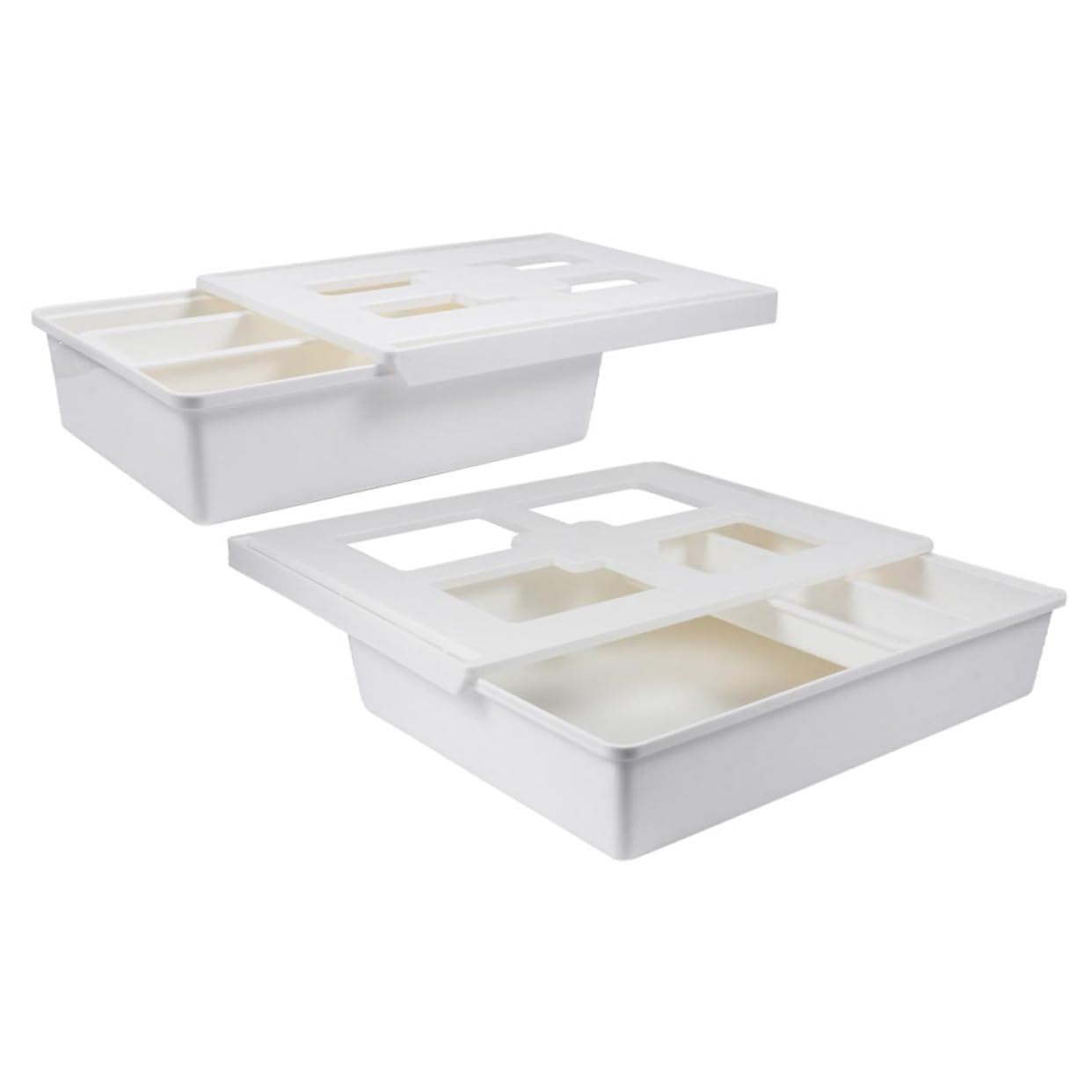Lurrose 2pezzi Sottotavolo Estraibile Organizer Per Cancelleria e Articoli Per Ufficio Portapenne Invisibile Realizzato Materiali Di Resistente e Pratico Per Uso Prolungato