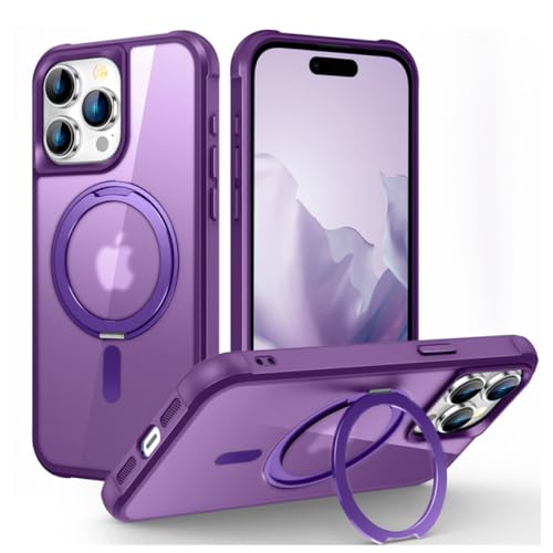 Coque iPhone 13 magnétique antichoc ENILSA support 360 amovible violet