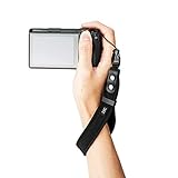 Leichte, waschbare, weiche Neopren-Handgelenkschlaufe – Design für die meisten leichten DSLR, spiegellosen Kameras und Point & Shoot-Kameras, Video-Camcorder oder Ferngläser. Dicke des Neoprenteils: 0,5 cm. Bandumfang: 220 mm
