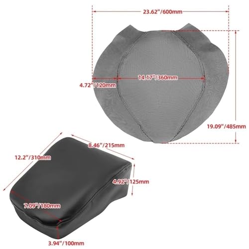 Funda de asiento motocicleta negra con protección antipolvo 400 535 6
