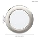 EGLO LED Einbaustrahler Fueva 5, Ø 11,7 cm, LED Spot aus Stahl und einer Kunststoff Leuchtfläche, LED Einbauleuchte in Nickel-Matt, Weiß, Einbaustrahler flach, geringe Einbautiefe 26 mm, neutralweiß