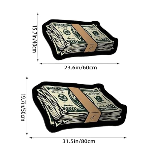 Tapete decorativo con diseño de billete de 100 dólares miniatura 2