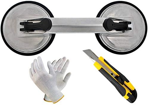 Digital Craft Aluminum Suction Cup Dent Remover with Double Sucker Puller Lifter for Car, Glass & Tiles | Includes Free Wire Stripper & Knife Cutter