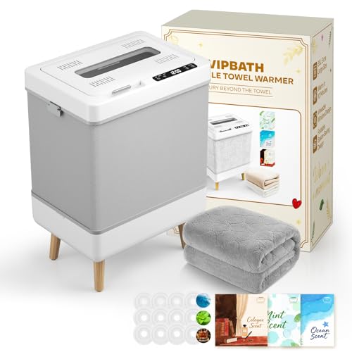 VIPBATH 35L Towel Warmer Gift Set – Family-Sized Foldable Design with Window, Dual Safety Shut-Off...